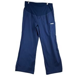 Cherokee Maternity Scrub Pants Women's P Medium Navy Blue Nurse Work Uniform Vet